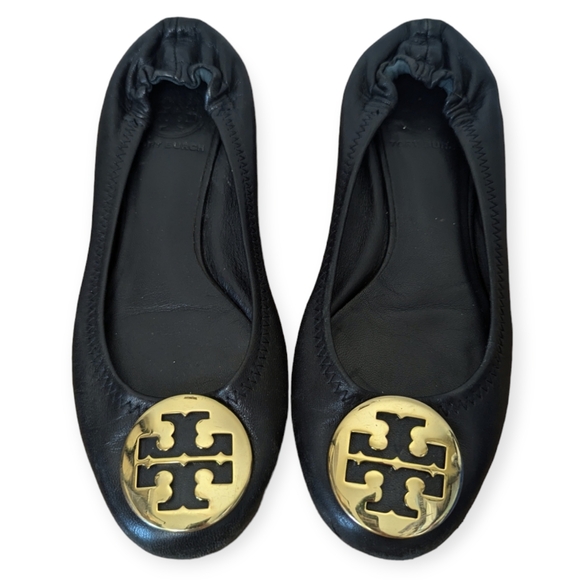 Tory Burch Shoes - Tory Burch Black Reva Flats Size 6